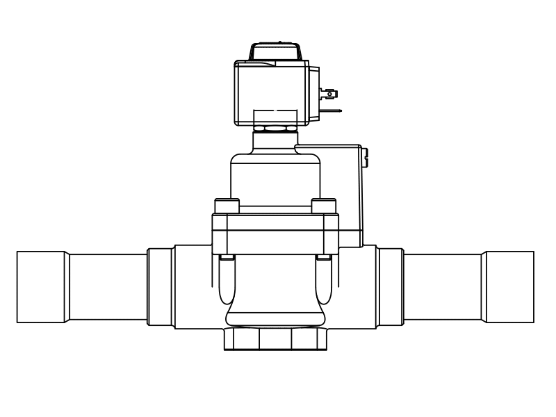 常閉電磁閥1078/13A6,內連焊接接頭,活塞先導式