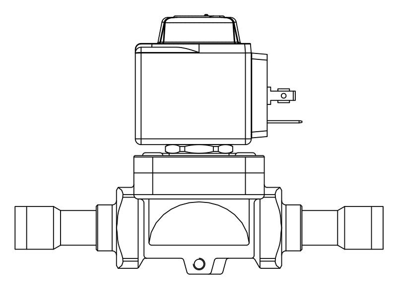 常閉電磁閥1078N/4A6,內連焊接接頭,隔膜先導式