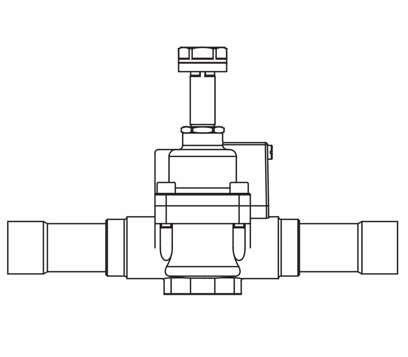 常開電磁閥1178/11S,內(nèi)連焊接接頭,活塞先導(dǎo)式